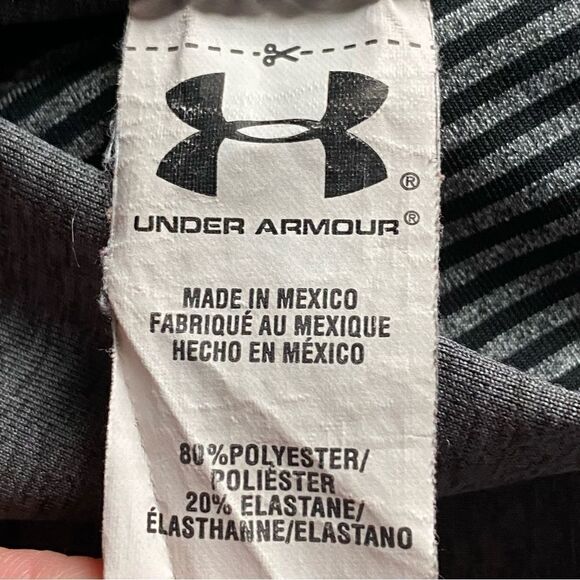 Under Armour Capri Legging Workout Gym Gray Black Small Compression - Picture 13 of 13